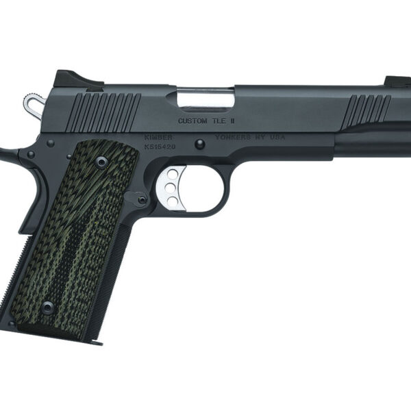 Kimber Custom TLE II 10mm, 5.25" Barrel, Black, Green G10 Grip, 9rd