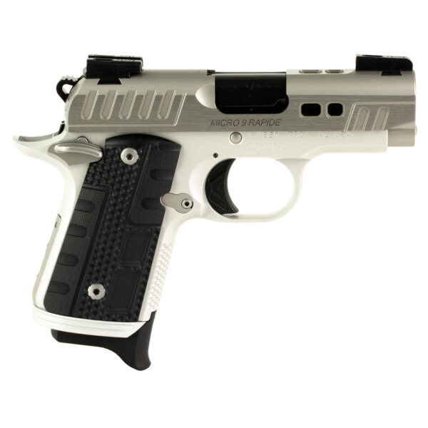 Kimber Micro 9 Rapide Frost 9mm, 3.15" Barrel, Silver, G10 Grip, 7rd