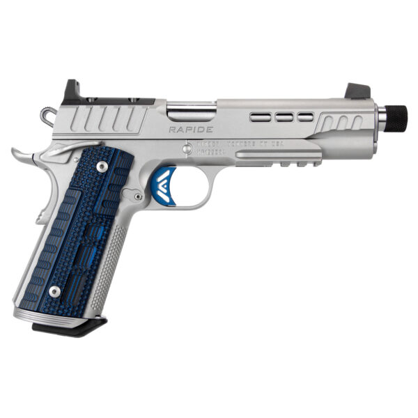 Kimber Rapide Ice 1911 45 ACP, 5.5" Threaded Barrel, Silver, Optic Ready, 8rd