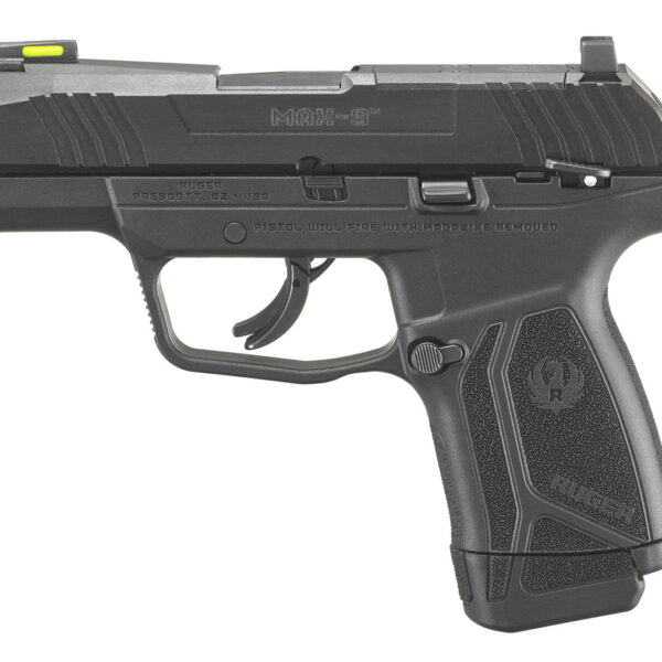 Ruger MAX-9 9mm, 3.2" Barrel, Black Polymer, Optic Ready, 12rd