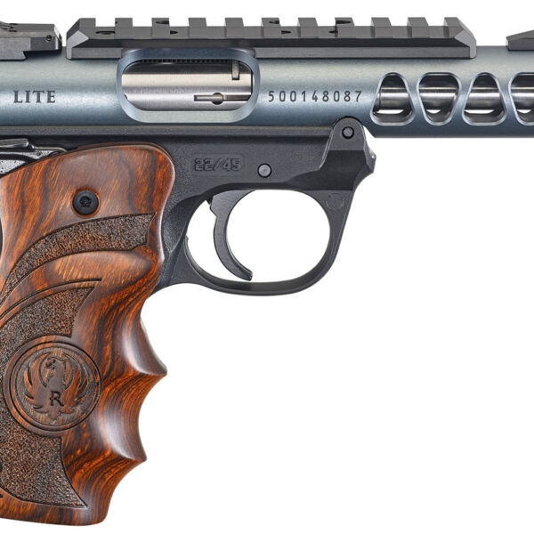 Ruger Mark IV Lite 22/45 22LR, 4.4" Barrel, Diamond Gray, Wood Laminate Grip, MA Compliant, 10rd