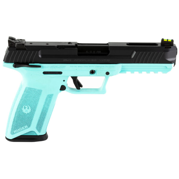 Ruger 57 TALO Edition 5.7x28mm, 4.9" Barrel, Turquoise Frame, Black Slide, 20rd
