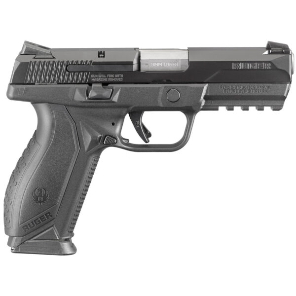 Ruger American Pro Duty 9mm, 4.2" Stainless Steel Barrel, Black Polymer, 17rd