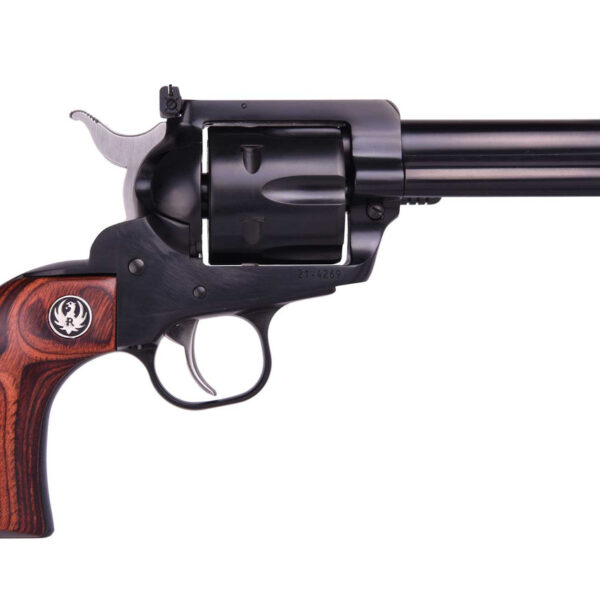 Ruger Blackhawk Flattop 357 Mag/9mm, 4.625" Barrel, Blued Frame, Wood Grip, 6rd