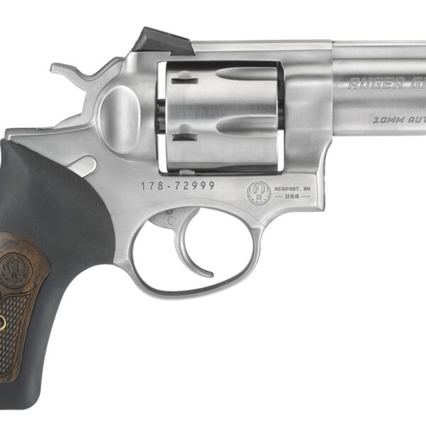 Ruger GP100 TALO Edition 10mm, 3" Barrel, Stainless Steel Frame, Rubber w/ Deluxe Wood Insert Grip, 6rd