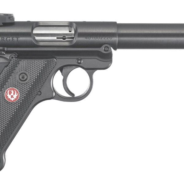 Ruger Mark IV Target 22 LR, 5.5" Barrel, Black, Synthetic Checkered Grip, Alloy Frame, 10rd