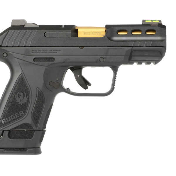 Ruger Security TALO Exclusive 380 ACP, 3.42" Gold Barrel, Black Polymer, 15rd