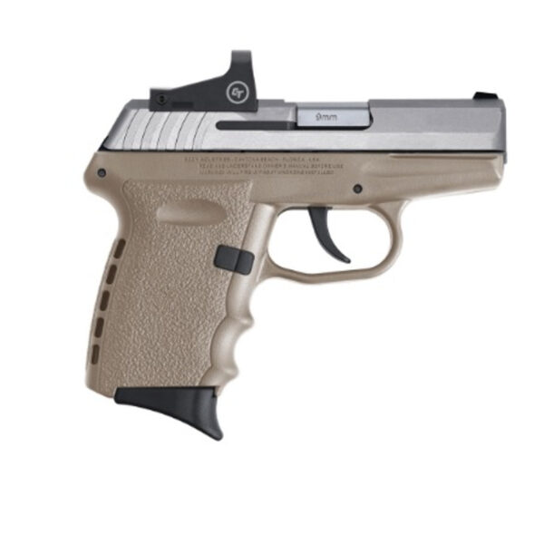 SCCY CPX-2 9mm, 3.1" Barrel, CT RDS, SS/FDE, 10rd