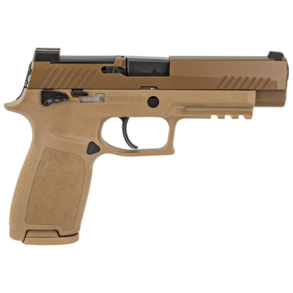 Sig Sauer P320 M17 9mm, 4.7" Barrel, Coyote Tan Slide, Flat Dark Earth Slide, Optic Ready, 21rd