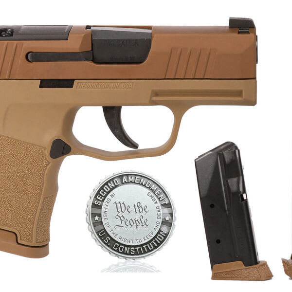 Sig Sauer P365 2A Lipsey's Exclusive 9mm, 3.1" Barrel, Coyote Tan, Polymer Frame, 12rd