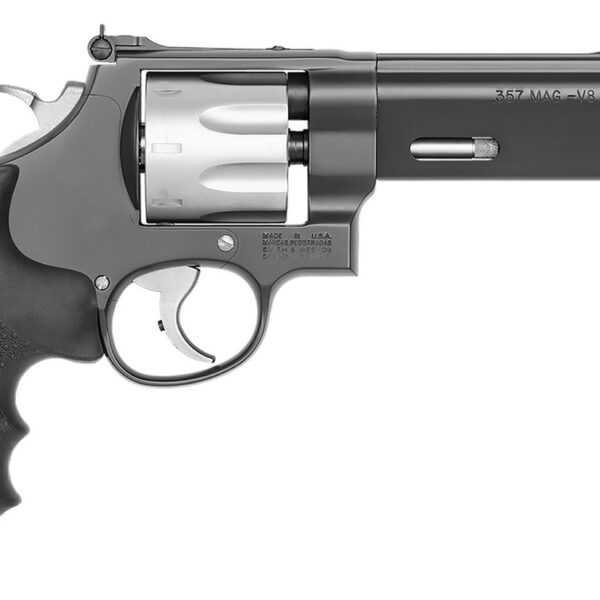 Smith & Wesson 627 V-Comp 357 Magnum/38 Special +P, 5" Barrel, Black Frame/Grip, Stainless Steel Cylinder/Compensator, 8rd