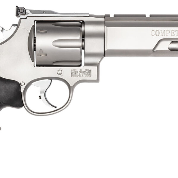 Smith & Wesson 629 Competitor 44 Remington Magnum/44 Special, 6" Barrel, Stainless Steel, Black Hogue Grip, 6rd