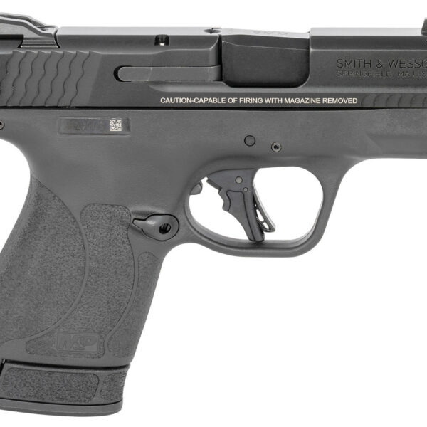 Smith & Wesson, Shield Plus, Striker Fired, Micro-Compact, 9mm, 3.1" Barrel, White Dot Sights, Polymer Frame, Thumb Safety, Flat Face Trigger, 2 Mags, 1-10Rd 1-13Rd, Black