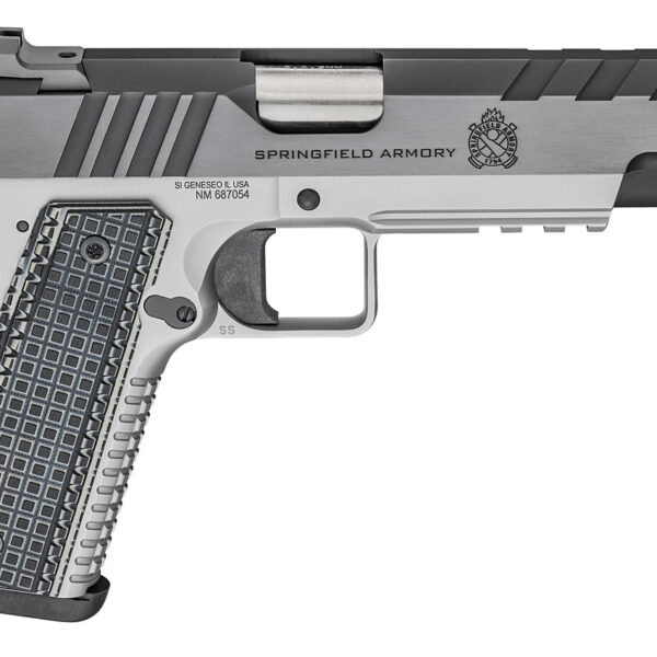 Springfield Emissary 9mm, 5" Barrel, Silver/Black, VZ Thin-Line G10 Grip, 9rd