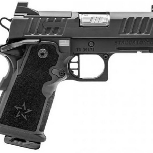 Staccato CS 9mm, 3.5" Barrel, Optics Ready, Flat Trigger, Black, 16rd