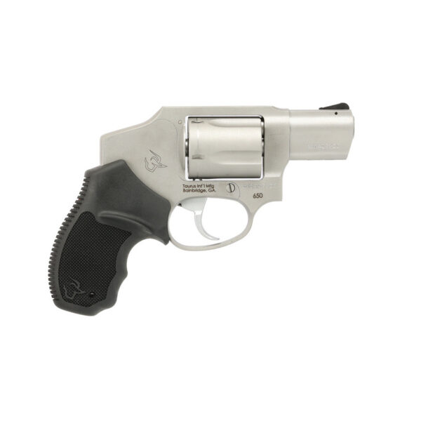 Taurus 650 357 Magnum/38 Special, 2" Barrel, Stainless Steel Frame, Black Rubber Grip, 5rd