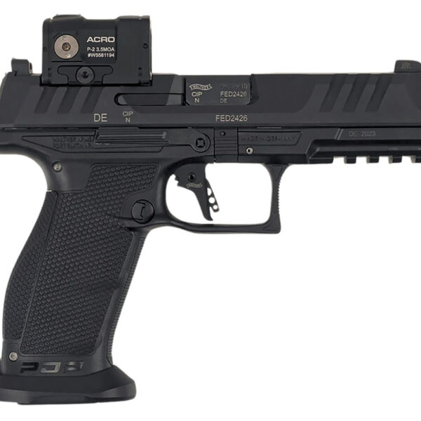Walther PDP 9mm, 4.5" Barrel, Black, Aimpoint Acro Red Dot Sight, 18rd