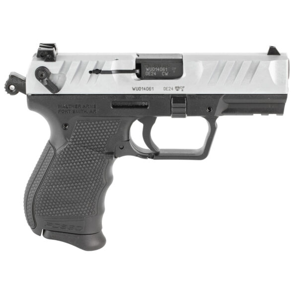 Walther PDP 380 ACP, 3.7" Barrel, Black Frame, Nickel Slide, Manual Safety, 9rd