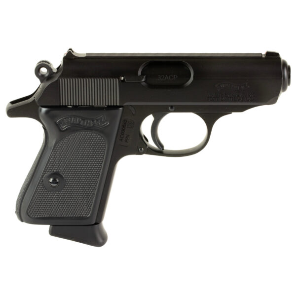Walther PPK 32 ACP, 3.3" Barrel, Black, Fixed Sights, 7rd