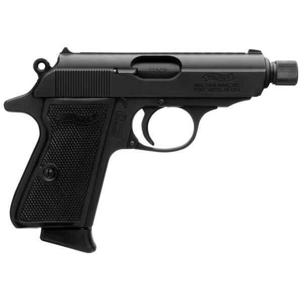 Walther PPK/S 32 ACP, 3.3" Threaded Barrel, Black, Fixed Sights, 8rd